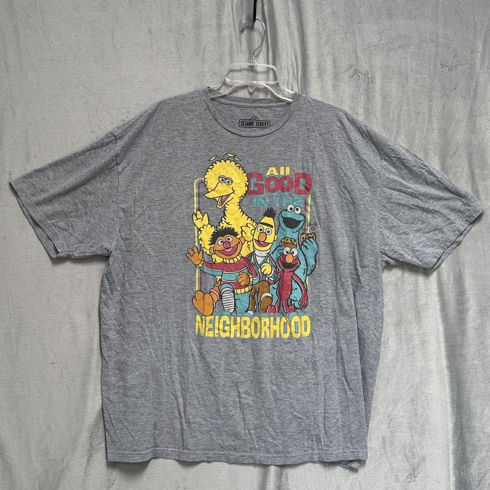 Sesame‎ Street Shirt Mens 3XL All Good In The Neighborhood Cookie Monster Bert